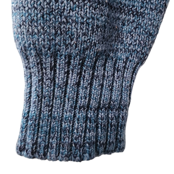 Pollen Sweaters Pure Washable Wool Zipper Cartigan Blue, Small - Picture 4 of 6